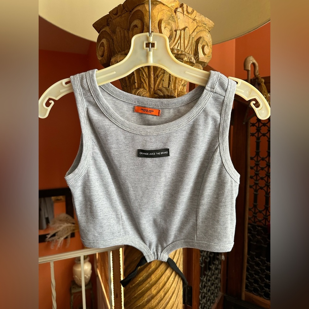 Gray Crop Top by